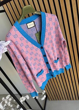 Брендовий жіночий рожевий кардиган