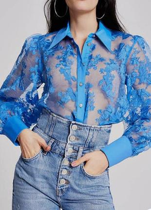 Блузка рубашка из органзы