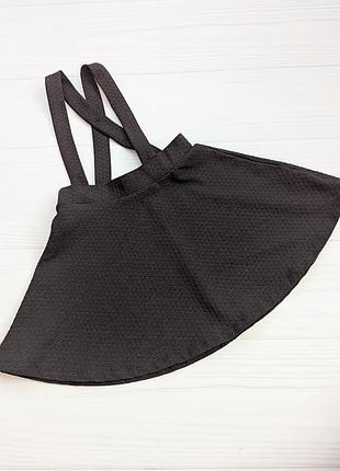 Юбка сарафан черная клеш 5-6 в школу