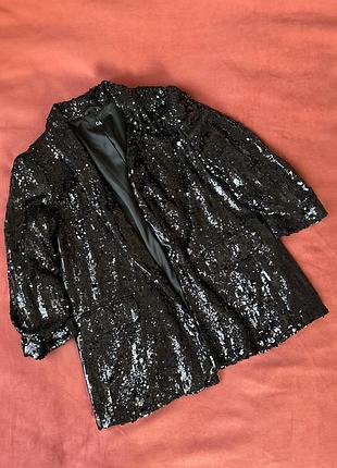 Жакет у пайєтки великого розміру