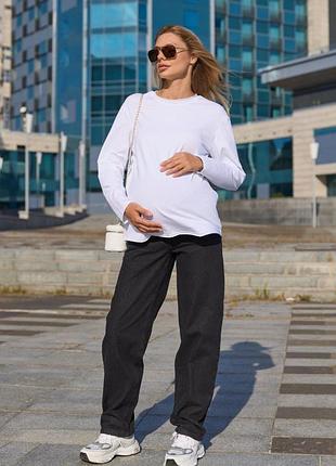 👑👑👑 джинсы для беременных прямые джинсы багги с высоким поясом с бандажем