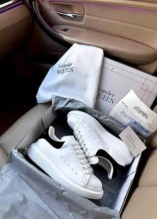 Кросівки чоловічі та жіночі alexander mcqueen ivory black white