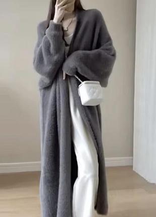 Кардиган и пушистого трикотажа