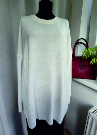 Свитер оверсайз молочный, next, размер xl, 100% акрил