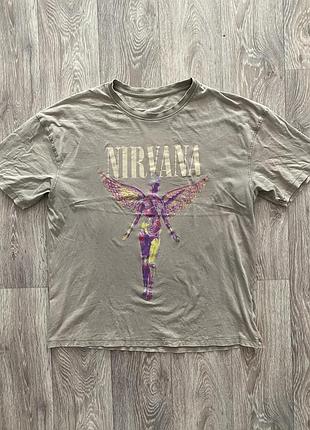 Футболка мерч nirvana оверсайз