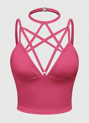 Рожевий топ із пентаграмою shein xl