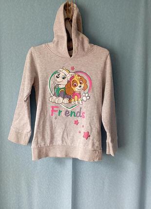 Худи утепленное трикотажное paw patrol nickelodeon 7-8/122-128