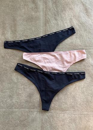 Набір з 3 трусиків стрінгів calvin klein, s