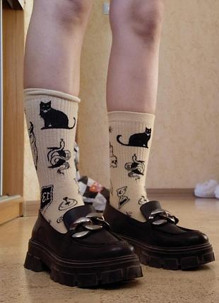 Лоферы женские messimod 37 черные с металлическим декором