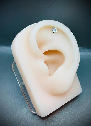 Сережка в хрячик на закрутці пірсинг