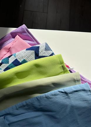 6 юбок xs мини юбочки яркие розовая салатовая