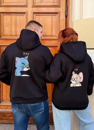 Парні худі з малюнком тринитка на флісі