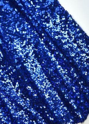 Синее платье в пайетки 3