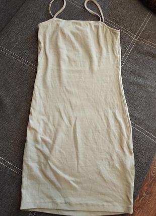 Платье в рубчик