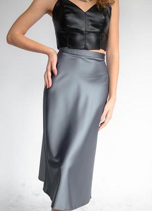Сатиновая атласная юбка