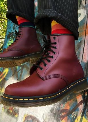 Черевики original dr. martens 1460 cherry red smooth leather оригінальні справжні.2 фото