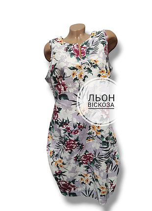Женское льняное платье
