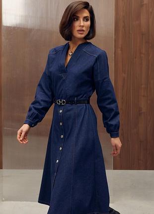 Джинсовое демисезонное платье на каждый день