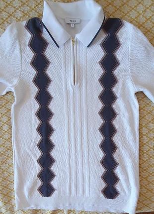 Мужское хлопковое поло reiss rancher размер s