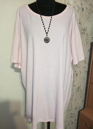 Трикотажна 80% бавовняна футболка-блузка мега батал бангладеш