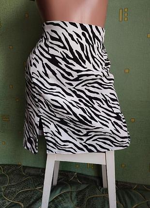 Стильная юбка юбка женская принт зебра xxl shein
