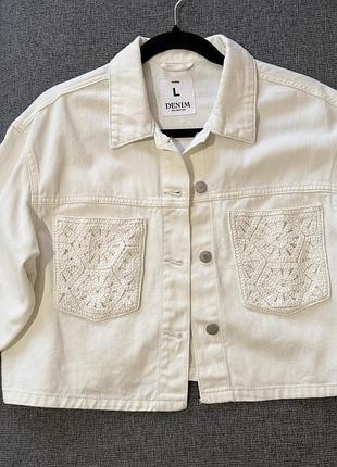 Жакет джинсовий укорочений