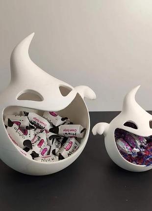 👻сет тарілочок для частувань або свічники для led-свічок, набір тарілочки для хелоувіну