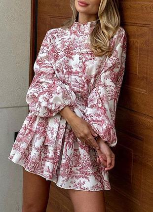 Сукня на гудзиках з поясом та довгим рукавом розмір s/m