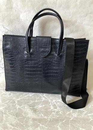 Шкіряна сумка офісного типу