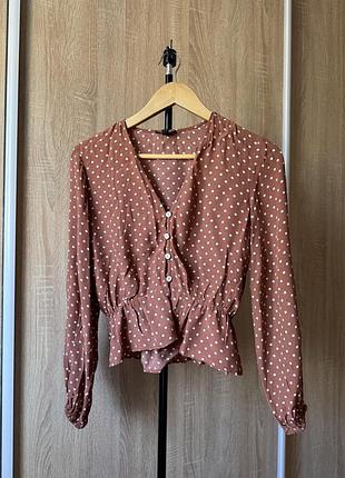 Блузка в горошок