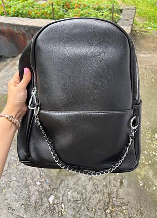 Рюкзак женский черный из экокожи вместительный