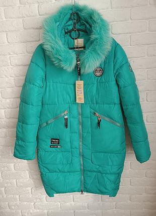 Подростковая зимняя парка. на рост 158-164 см. новая!