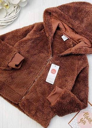 Кофта на замку хутряна з капішоном