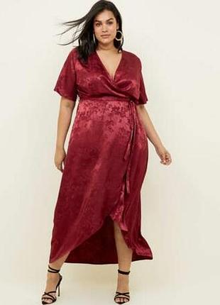 Атласное жаккардовое платье new look новое с биркой