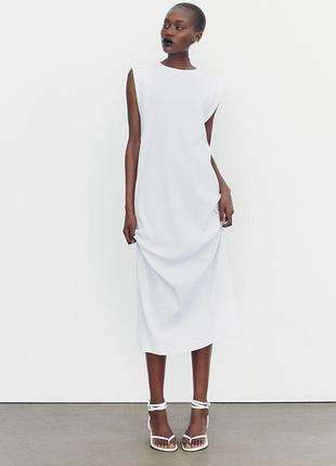 Платье миди в рубчик zara, размер м❤️