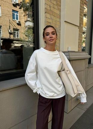 Накладной платеж ❤ двухнить пенье оверсайз базовый удлиненный свитшот