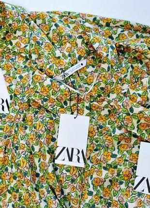 Платье рубашка в цветочный принт zara8 фото