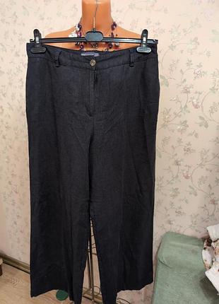 Брюки широкие лён