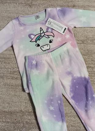 Флісова піжама дуже тепла та зручна в принт єдіноріжки