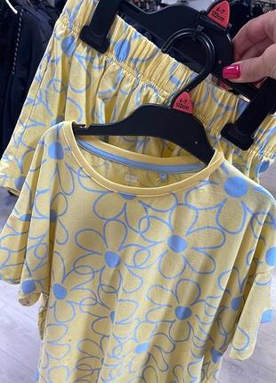 Піжама футболка шорти домашній костюм