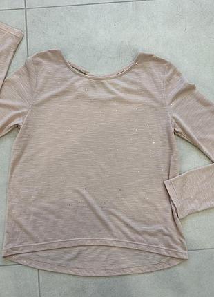 Реглан лонгслів h&m тонкий трикотаж з блискітками 9-11 років