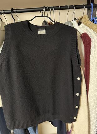 Вязаная жилетка chanel 42 состояние идеальное