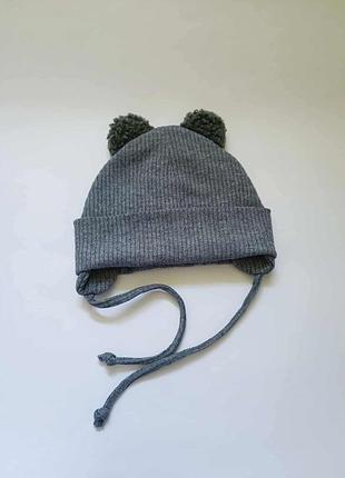 Шапочка демисезонная, флисовая подкладка 46-47 размер