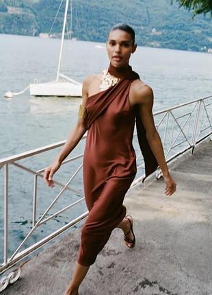 Сукня жіноча коричнева zara new