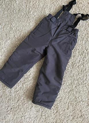 Зимові штани на хлопчика напівкомбінезон 4-5років