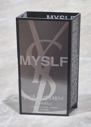 Парфюм для мужчин yves saint laurent myslf l'absolu parfum 1.2 ml. пробник