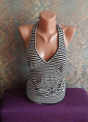 Красивая майка топ с завязками на шее р.44/46/48