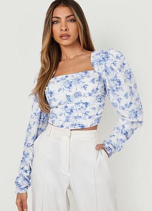Нарядна блуза boohoo топ