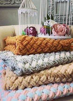 Пледики вязанные детские