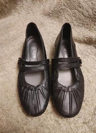 Черные кожаные туфли фирмы pavers,36 размер.